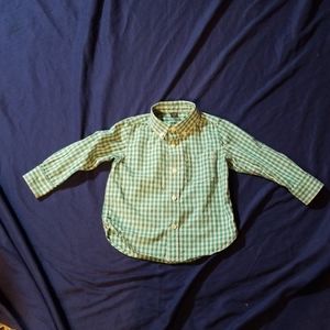 BabyGap 3 Toddler Button Down Gray & Teal